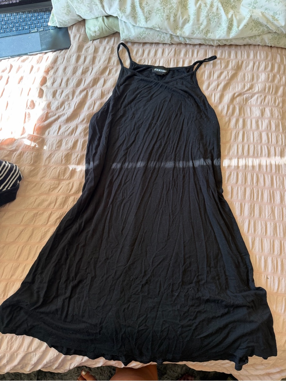 Joe Boxer Lightweight Black Midi Dress